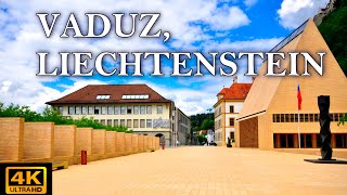 4K Walking in VADUZ s center the CAPITAL of Liechtenstein [upl. by Kopple]