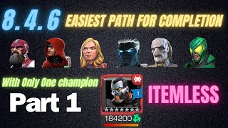 Act 846 Easiest Path For Completion With Only One Champion Itemless Glykhan Hearthacker mcoc [upl. by Acirej73]