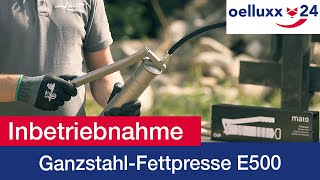 Ganzstahl Fettpresse E500  oelluxx24 [upl. by Iraam]