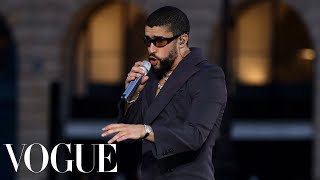 Bad Bunny Performs quotTití Me Preguntóquot quotMonacoquot amp quotVOU 787quot Live at Vogue World Paris  Vogue [upl. by Pedrick]