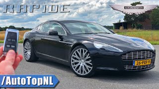 ASTON MARTIN Rapide V12 REVIEW on AUTOBAHN NO SPEED LIMIT by AutoTopNL [upl. by Angelina]