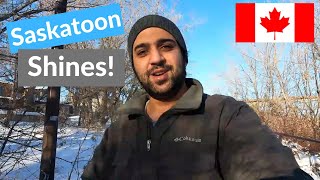 Saskatoon Shines  A Winter Walk and Drive in Saskatoon 🇨🇦 [upl. by Pacian212]