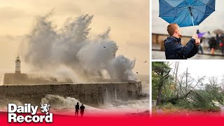 Storm Isha to batter UK as ‘rare’ weather cycle to bring extremely high winds and heavy rain [upl. by Barrada]