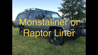 Monstaliner vs Raptor Liner  Which Product is better [upl. by Eirtemed]