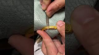 Lets see how to make a gold bracelet 🔥🔨 shorts gold viral jewellry video silver jewelry [upl. by Yllehs718]