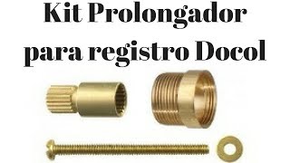 Prolongador para registro Docol  como instalar o acabamento com registro muito enterrado na parede [upl. by Acinoed]