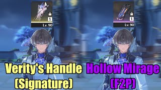 How Much Difference Between Veritys Handle Signature Vs Hollow Mirage F2P For Xiangli Yao [upl. by Zingale]