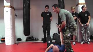 NYC Krav Maga  Gabi Noah Demonstrate Police Tactics and 3rd Party Protection [upl. by Willet]