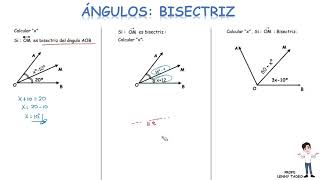 GEOMETRÍA  ÁNGULOS BISECTRIZ [upl. by Mcclish]