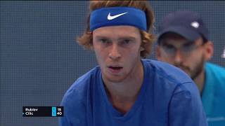 VTB Kremlin Cup 2019 — A Rublev vs M Cilic [upl. by Idnarb273]