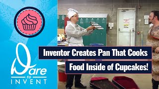 Inventor Creates Pan That Cooks Food Inside of Cupcakes [upl. by Adamson]