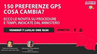 150 preferenze Gps cosa cambia Ecco le novità su procedure e tempi indicate dal Ministero [upl. by Liss235]