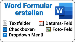 Word Formular erstellen 📄 Textfeld einfügen ☑️ Checkbox erstellen 🔽 Dropdown Menü [upl. by Agrippina]