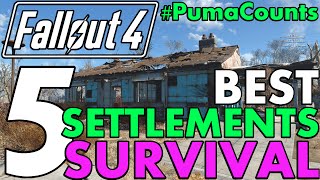 Top 5 Best Settlements for Fallout 4s Survival Mode 15 Update Guide PumaCounts [upl. by Yraccaz762]