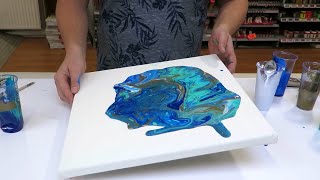 HOE WERKT POURING PAINTING Gieten Met Acrylverf Fluid Painting Acrylic Pouring Floetrol [upl. by Dennie]