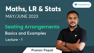 Seating Arrangements  Basics and Examples  Pranav Popat  CA Foundation [upl. by Ahsatniuq]