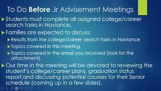 Class of 2022 Junior Advisement Meeting [upl. by Neliak]