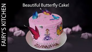 Beautiful Butterfly Cake by Fairys Kitchen [upl. by Eigla]