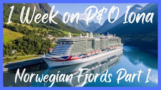 1 week Norwegian Fjords Cruise on PampO Iona Part 1 [upl. by Ylla356]