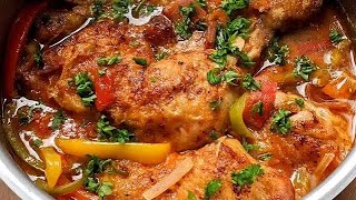 Poulet Basquaise Traditionnel 🍗 Mes SECRETS de la Recette [upl. by Cudlip]