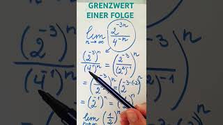 FOLGEN DEN GRENZWERT BESTIMMEN mathematik youtubeshorts analysis [upl. by Hildick]