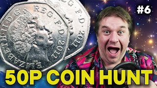 Exciting Coin Hunt Discovering Two Rare 50p Coins for the First Time  Part 6 [upl. by Roxana]