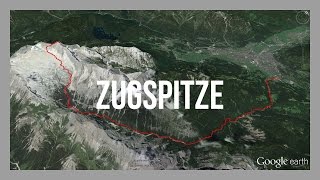 Wanderung auf die Zugspitze  Von GarmischPartenkirchen durchs Reintal  einfachster Weg GPSTrack [upl. by Hamlen]