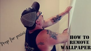 How to remove wallpaper and prep for paint [upl. by Hwu847]