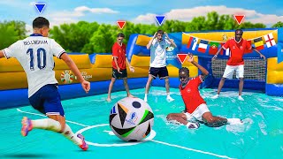 EURO 2024 SLIP N SLIDE FOOTBALL MATCH [upl. by Urian]