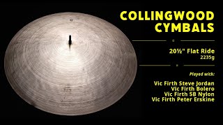 Collingwood Cymbals 20½quot Flat Ride 2235g [upl. by Nnayhs]