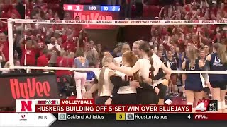 Husker volleyball builds confidence after Creighton win [upl. by Tila]