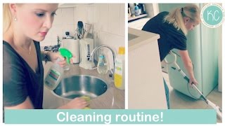 CLEANING ROUTINE  🌸💪🏻Woonkamer keuken schoonmaken💪🏻🦋  Kelly caresse [upl. by Airdnahs495]