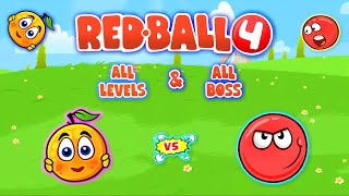 Red Ball 4  Orange Ball Vs Red Ball with All Levels  All Boss  Full Gameplay [upl. by Lessur825]