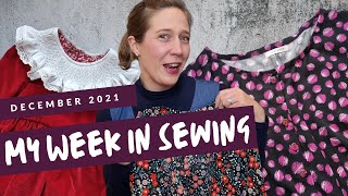 Week in Sewing December  Sewing Christmas fun and a Patina blouse hack [upl. by Essilec]