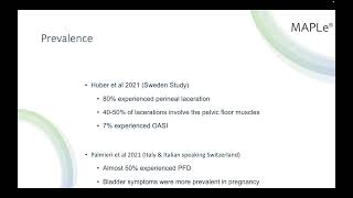 World Continence Week 2023 MAPLe Webinar Post Natal Rehabilitation Gillian McCabe [upl. by Naahsar]