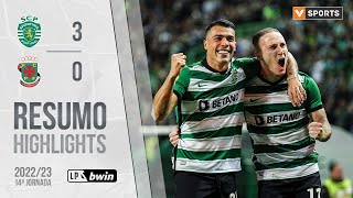 Highlights  Resumo Sporting 30 Paços de Ferreira Liga 2223 14 [upl. by Leerzej]