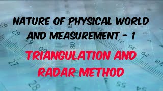 Triangulation methodRadar method measurement11 PhysicsTamilVelocity raptors [upl. by Jilly]