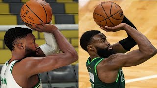 NBA 2K22 Jaylen brown Jumpshot Fix INCREDIBLE HANDLES Full Signature Edit [upl. by Acimot4]