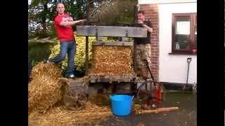 Traditional West Country cider making using straw [upl. by Aleuqahs]