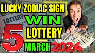 TOP 5 Lucky Zodiac Sign WIN LOTTERY in March 2024 astrology 2024 tarot lottery march money [upl. by Washko864]