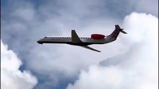 Loganair  Embraer 145 takeoff City of Derry airport [upl. by Weissman]