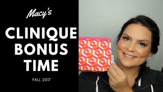 Fall 2017 Macys Clinique Bonus Time Gift With Purchase  Melissa Chee [upl. by Caroline]