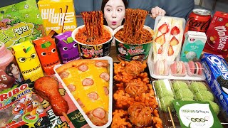 편의점 꿀조합 🎉 짜장 불닭볶음면 그라탕 피자 디저트 틱톡젤리 레시피 신상 먹방 Korean Convenience Store Food Mukbang ASMR Ssoyoung [upl. by Adamsen10]