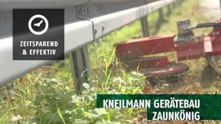 Kneilmann Zaunkönig Schutzplanken Leitplanken frei mähen [upl. by Aokek]