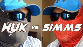 Best UPF Sun Protection Mask Review Buffs Gaiters Gloves Simms vs HUK [upl. by Narat]