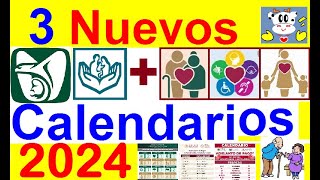 3 NUEVOS CALENDARIOS PAGOS IMSS ISSSTE Y BIENESTAR 2024 FECHAS OFICIALES ENTREGA TARJETAS 65 y [upl. by Buiron952]