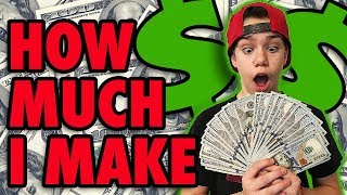 REVEAL  How Much Money I Make from YouTube [upl. by Skillern285]