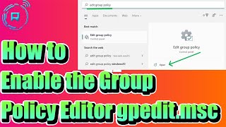 How to Enable the Group Policy Editor gpeditmsc in Windows 10 amp 11 Tutorial [upl. by Eireva674]