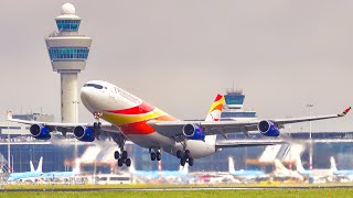 20 MINS LANDINGS amp TAKEOFFS at AMS  4K  Close Up Plane Spotting at Amsterdam Schiphol 2023 [upl. by Ttennaej]