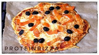 Proteinpizza ohne schnick schnack Zutaten blitzschnell gemacht [upl. by Tiffanie]